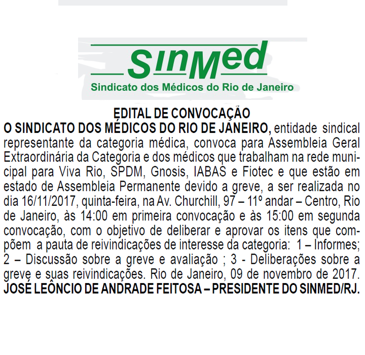EDITAL DE CONVOCAÇÃO 16-11-17