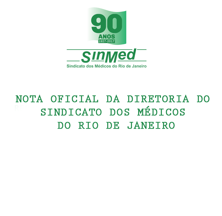 NOTA OFICIAL DO SINDICATO DOS MÉDICOS DO RIO DE JANEIRO⠀⠀⠀⠀⠀⠀⠀⠀⠀⠀⠀⠀⠀⠀⠀⠀⠀⠀⠀⠀⠀⠀⠀⠀⠀⠀⠀⠀⠀⠀⠀⠀⠀⠀⠀⠀⠀⠀⠀⠀