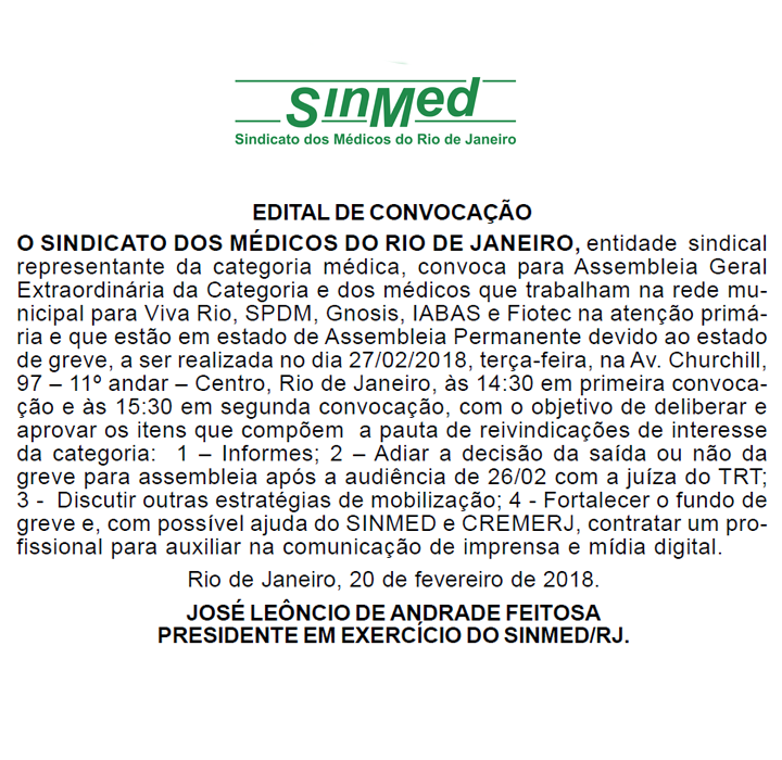 Assembleia de Médicos da APS – 27/02/18 – 14h⠀⠀⠀⠀⠀⠀⠀⠀⠀⠀⠀⠀⠀⠀⠀⠀⠀⠀⠀⠀⠀⠀⠀⠀⠀⠀⠀⠀⠀⠀⠀⠀⠀⠀⠀⠀⠀⠀⠀⠀