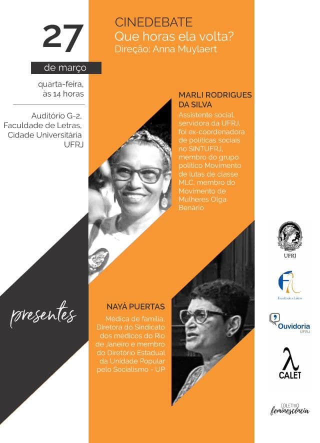 CINEDEBATE sobre o filme “Que horas ela volta?”