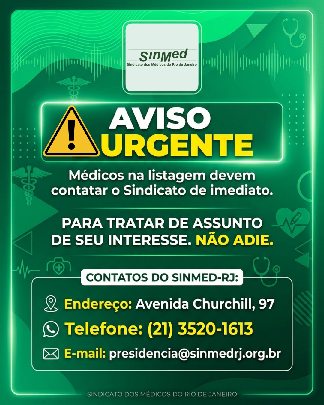 COMUNICADO URGENTE